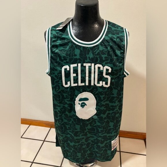 BAPE Boston Celtics Jersey # 93 Green/White , Unisex - Picture 13 of 13